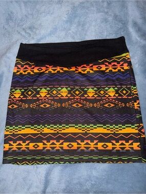 ⭐️NOLLIE~Colorful Aztec Print Mini Skirt
